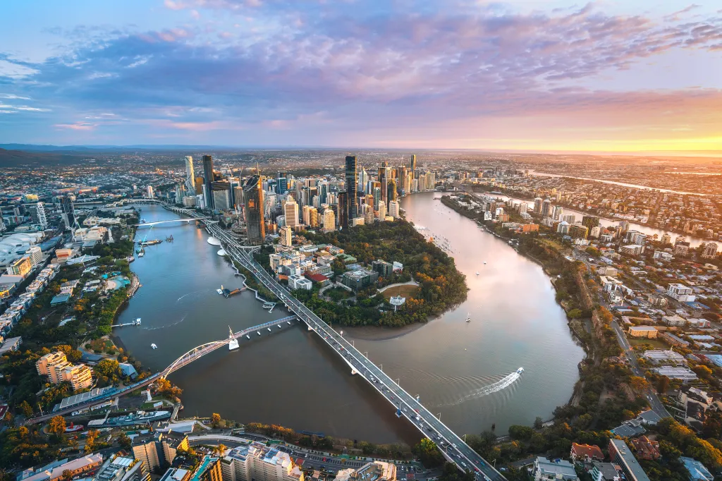 Planning a Trip to Brisbane: Explore Australia’s Laid-Back River City - Aerial image of city